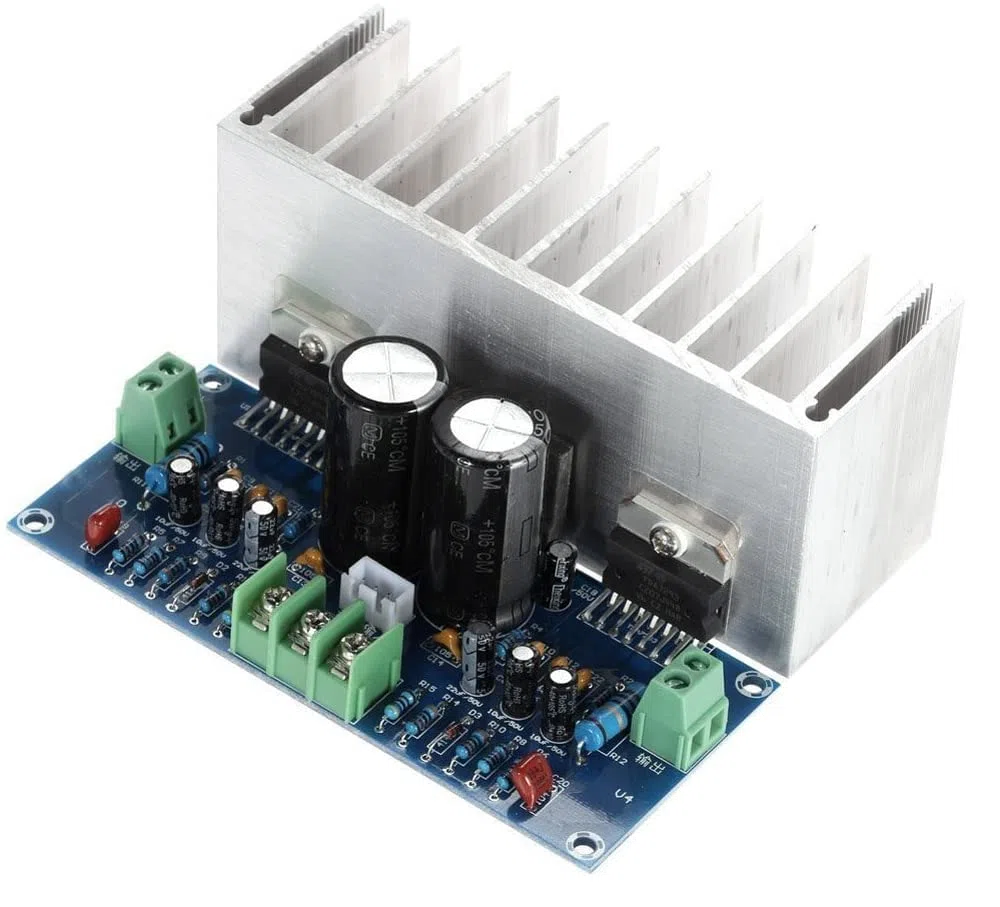 TDA7293x2 Placa amplificadora de audio estéreo digital 2.0 de 2 canales 100 W + 100 W con cable HIFI
