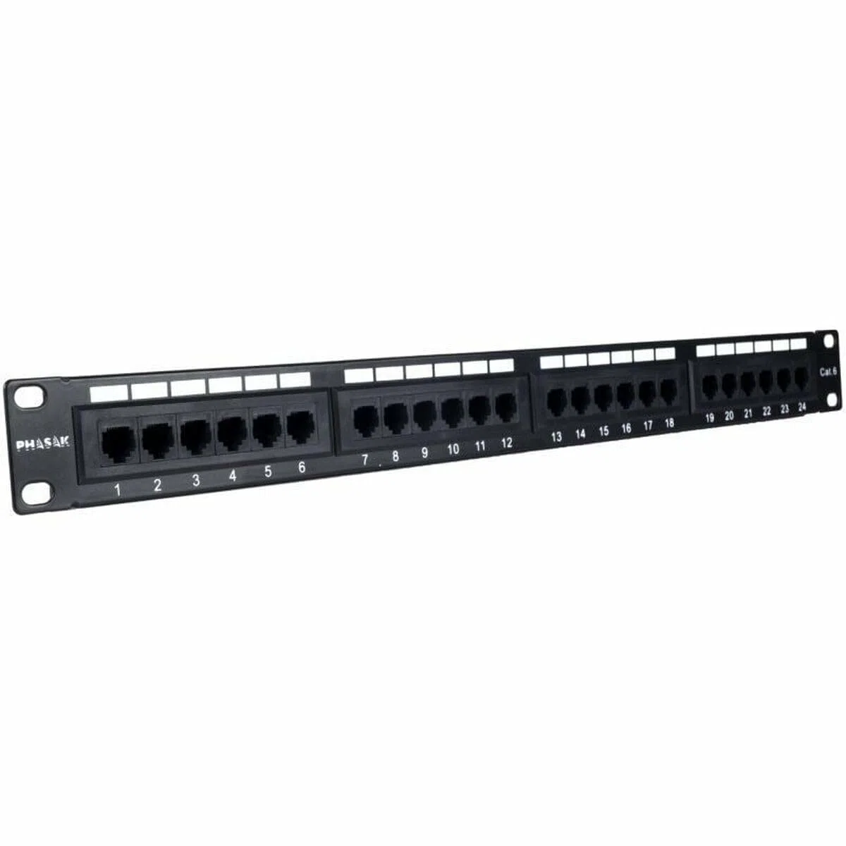 Patch Panel 24 Puertos UTP Categoría 6 Phasak PU 2420