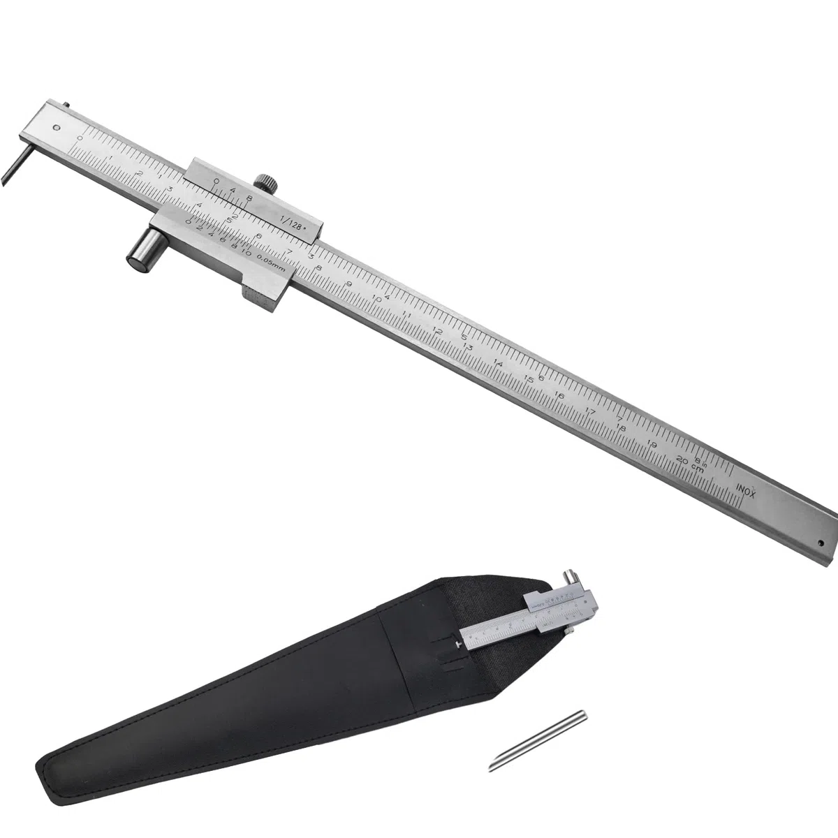 Pie de Rey 0-20CM calibrador Madera gramil caliper calibre vernier Calibre de precisión para Uso Profesional, Industrial, Bricolaje Doméstico