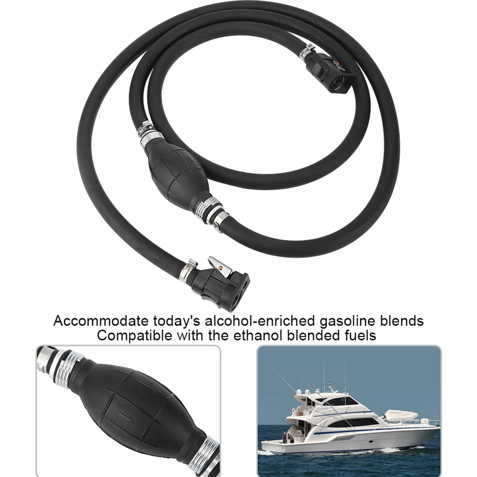 Manguera Combustible 3/8 Pulgadas 93cm Resistente Alcohol Mayor Flujo Compatible Mezclas