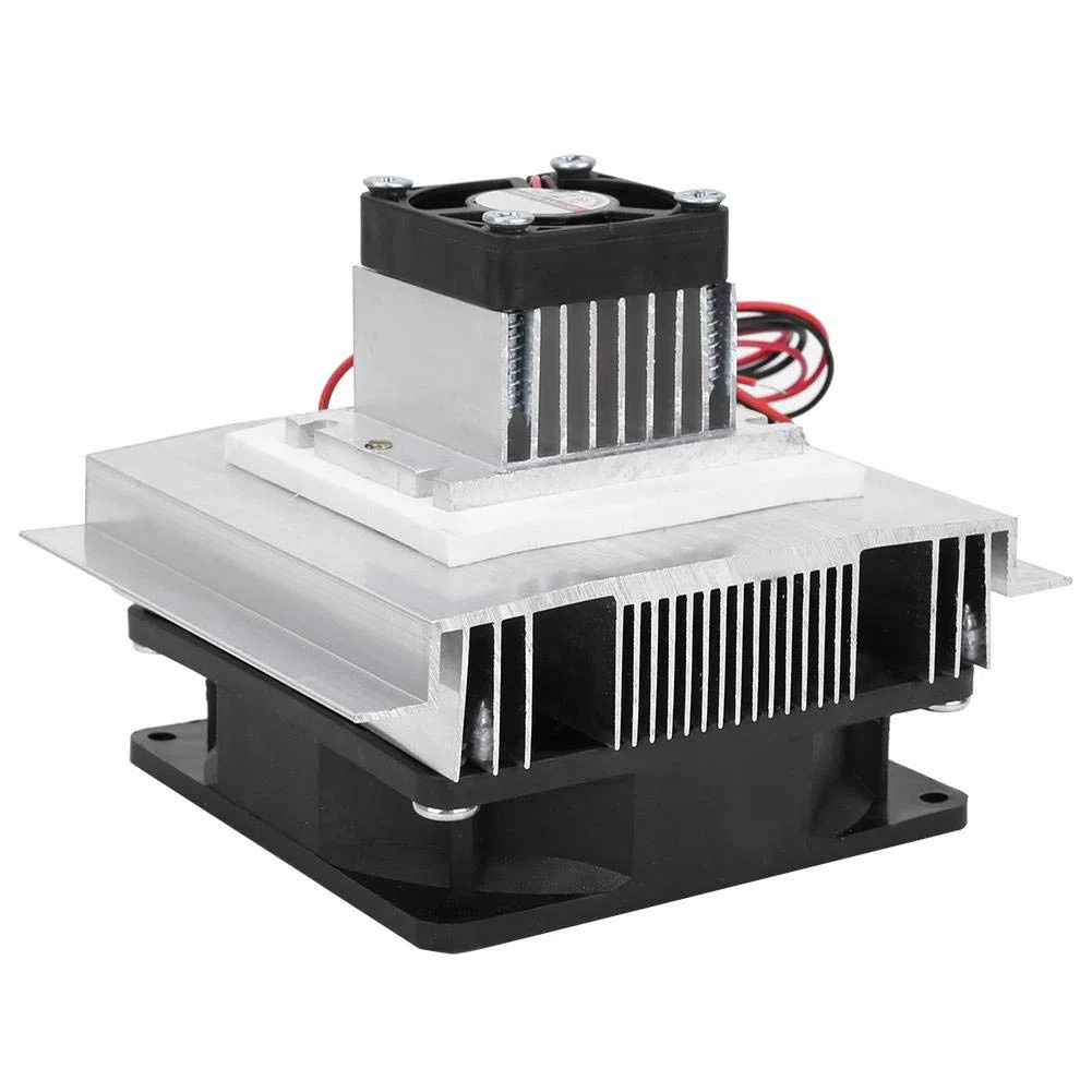Módulo Enfriador de Refrigeración Termoeléctrico Peltier 60W XD-35 de Refrigeración por aire Disipador Térmico Kit de Bricolaje para de Espacios Pequeños(With Cold End Fan)