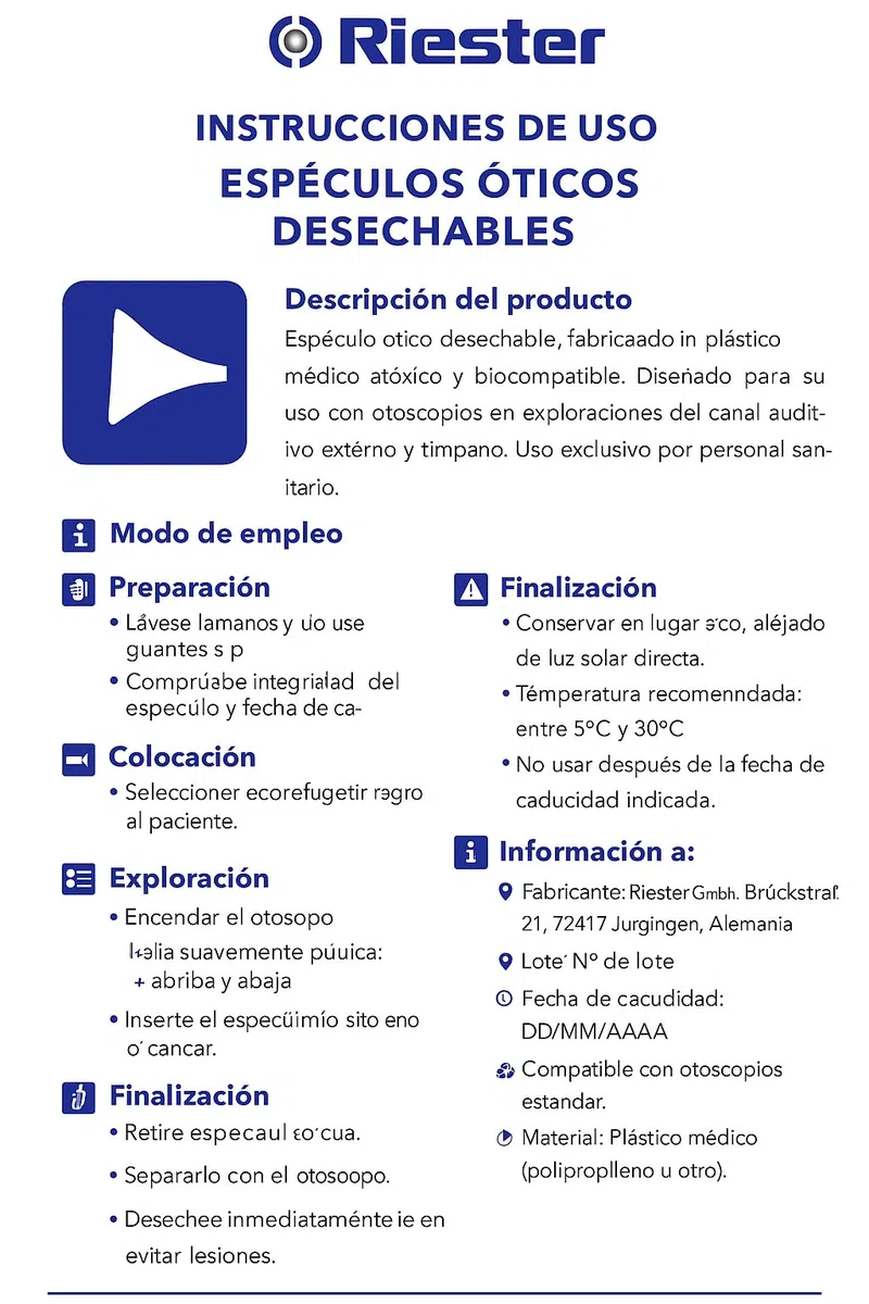 Espéculo Ótico Riester 5mm ri-scope