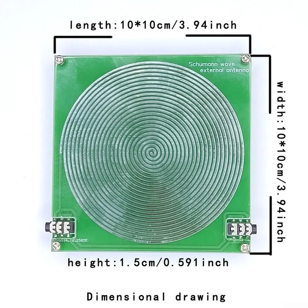 Generador de frecuencia portátil 0.1Hz-99999Hz para resonancia Schumann, unidad de onda sinusoidal ajustable con teclado y PCB verde (A)