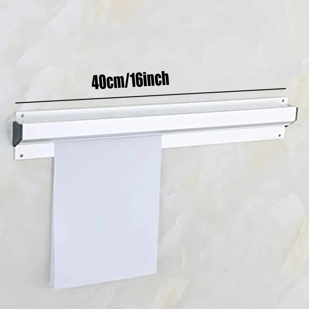 Barra Porta Comandas Cocina 40 cm de Largo Soporte Comandas Barra Sujeta Comandas Comandero Hosteleria Barra Deslizante para Colgar Comandas, Aluminio, Con Accesorios de Montaje.