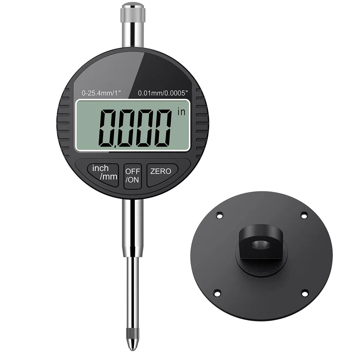 AUTOUTLET Indicador digital DTI Indicador de cuadrante digital DTI 0.01/0.0005 '' Indicador de sonda digital 0-25.4mm / 1 '' Relojes comparadores Indicadores de Prueba de Cuadrante Electrónico