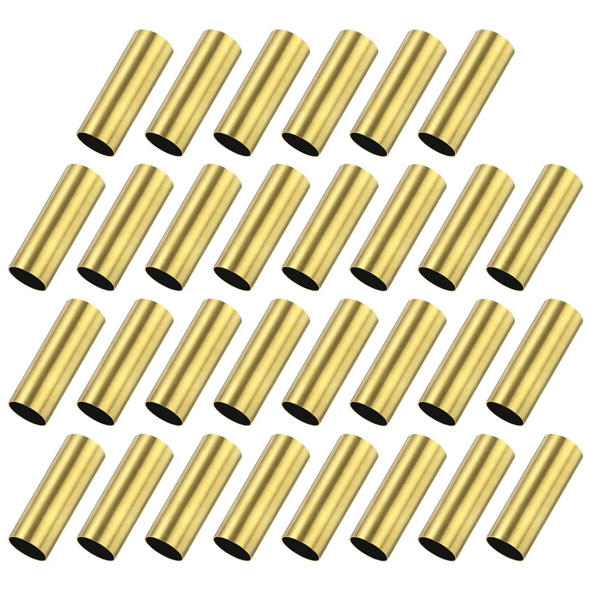 M METERXITY 30 Piezas De Tubo Redondo De Latón De 30 Mm, 10 Mm De Diámetro Exterior Y 0.5 Mm De Grosor De Pared, Tubo Corto De Latón Sin Costura Para Manualidades [0.39x0.02x1.18 PULG]