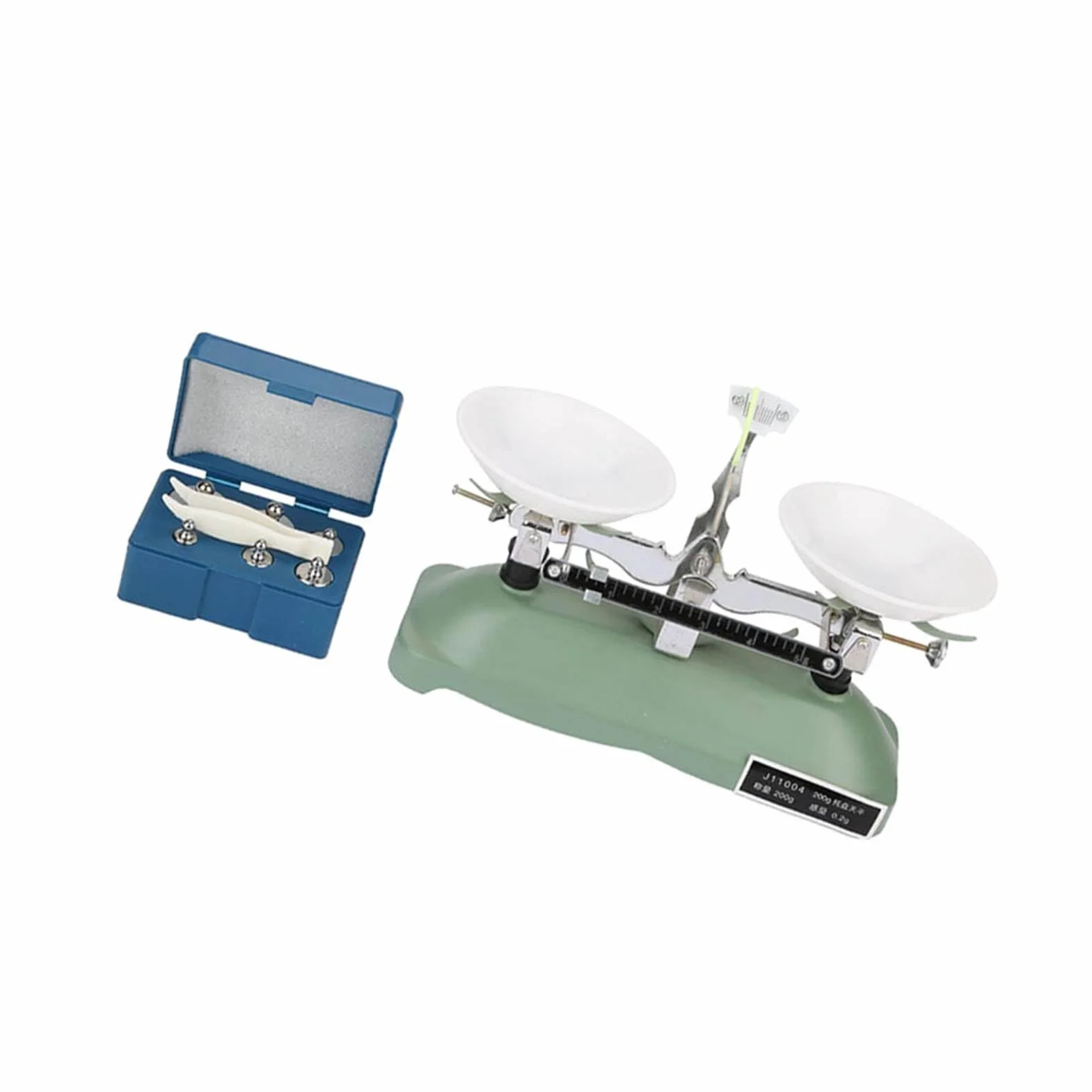 Balanza de Laboratorio Precisión 200g, Kit Pesas y Pinzas Incluido, Equipo Científico para Experimentos Escolares en Física y Química, Instrumento Medición Exacta