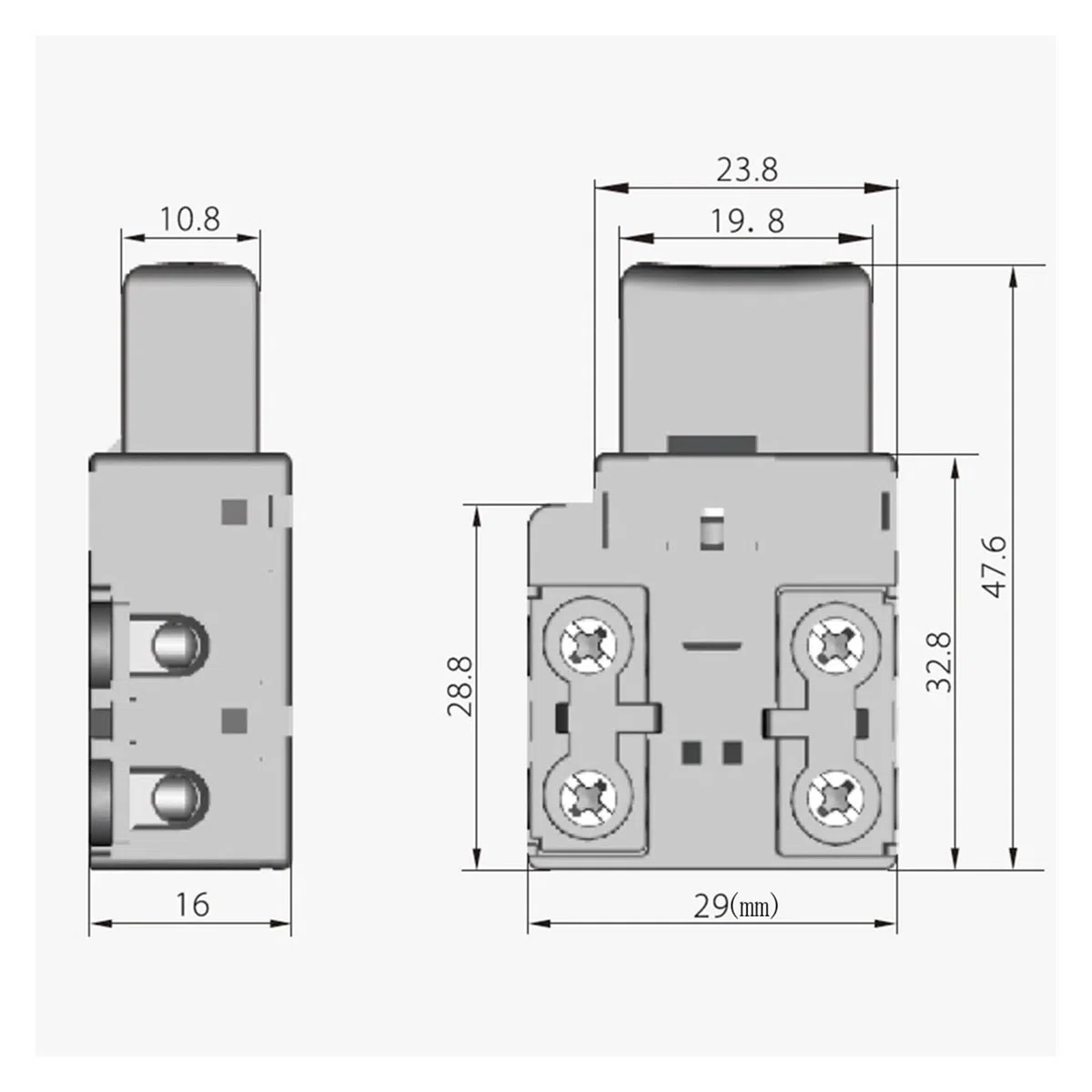 2 uds interruptores de gatillo de HY79-21, interruptor de botón de herramientas eléctricas 22A 125V 12A 250V 1.5HP 125/250V 5E4 CE CQC