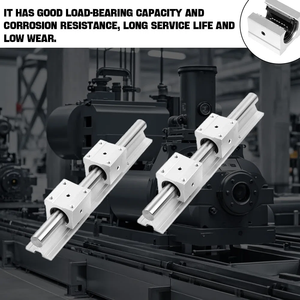 4 Piezas Rodamiento Lineal Bolas 16mm Casquillo Deslizante Abierto Bloqueo Rodamiento Lineal SBR16UU para Guías Lineales, Routers CNC, Impresoras 3D y Fresadoras