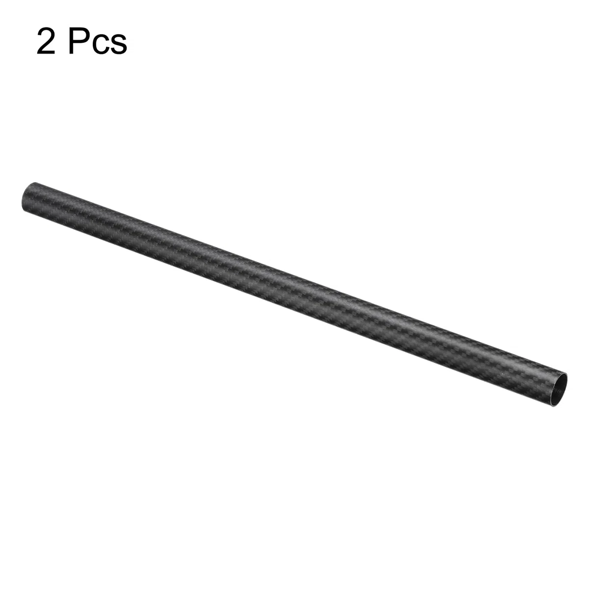 QUARKZMAN 2 Piezas de Tubos de Fibra de Carbono 20 x 22 x 400mm Superficie Mate Varilla de Carbono Enrollada en 3K para Aviones RC, Quadcopters, Multicopters