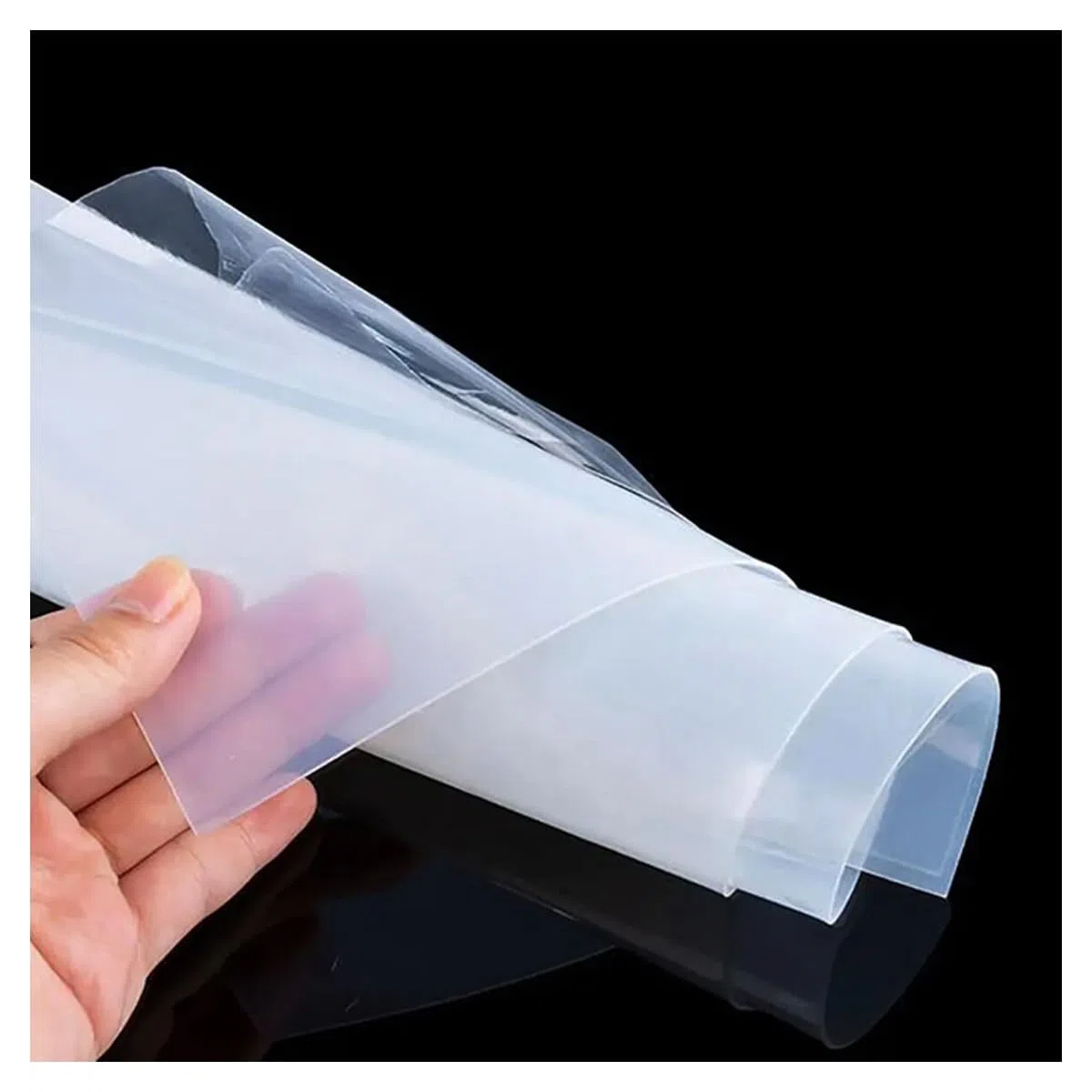 1 Lámina De Silicona Transparente, Resistente A Altas Temperaturas, Con Un Grosor De 0,5 A 10 Mm.(300x300x0.5mm)