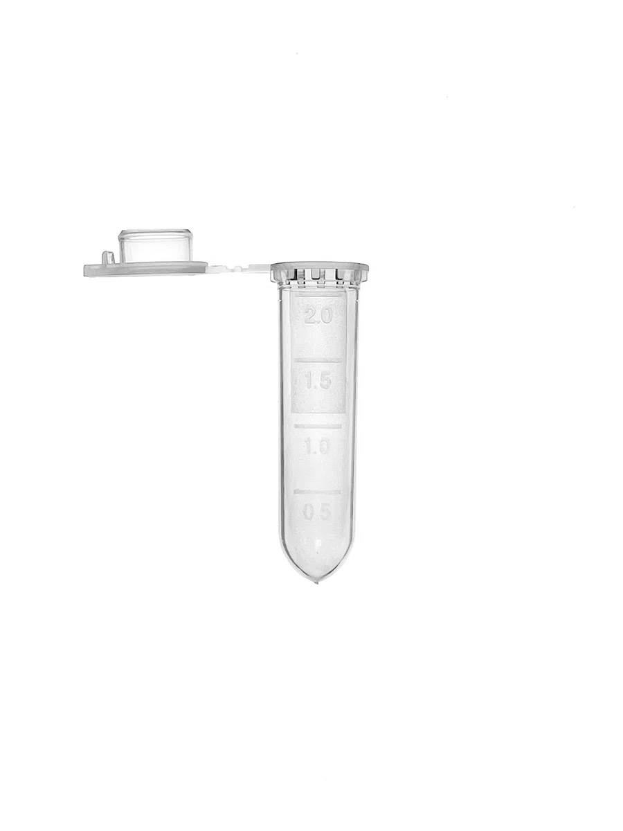 MUHWA Tubos de microcentrífuga de 2 ml, 500 tubos de ensayo graduados con tapa rápida, frasco de muestra de microtubo redondeado para laboratorio (transparente)