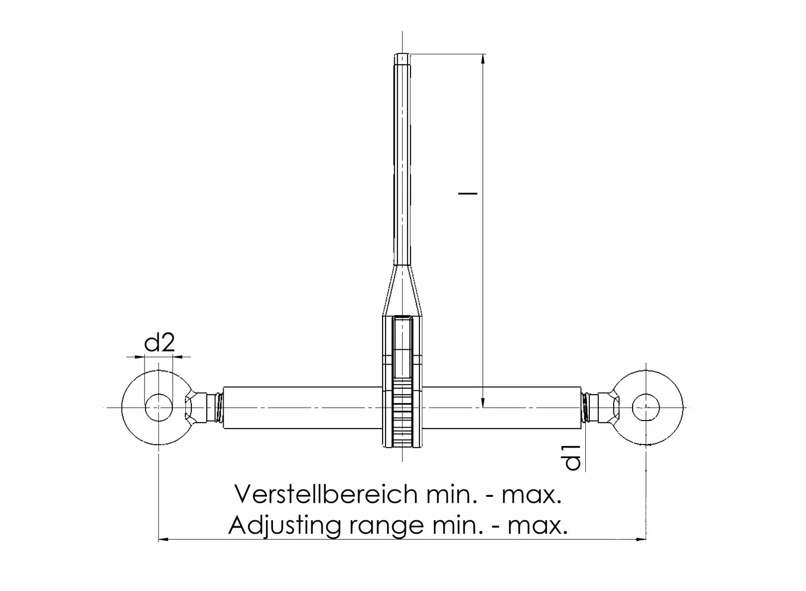 Tensor de cadena con ojales, 6300 kg, 10 mm