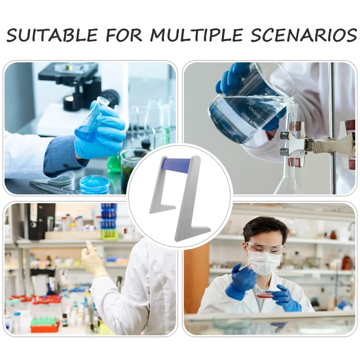 Soporte para Pipetas Plástico Resistente con Diseño Flexible para Laboratorio Organizador Adaptable Pipetas Fácil Montaje y Limpieza para Espacios Científicos y Biotecnológicos