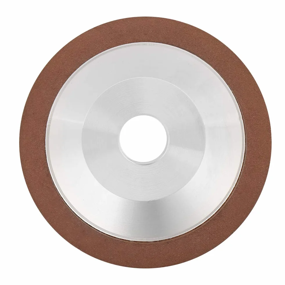 Muela Abrasiva Taza de Muela Cóncava Revestida Copa de Abocinamiento de Grano 180 Disco de Amoladora para Metal de Carburo 100 Mm para Hoja de Aleación Forma de Cuenco de Tungsteno