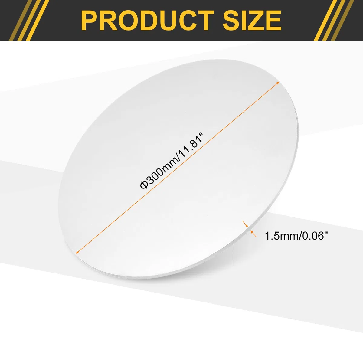 QUARKZMAN Disco De Aluminio 12"(300mm) Diámetro 0.06"(1.5mm) Espesor 5052 Placas Circulares De Aluminio Láminas Redondas Para Estampado De Metales