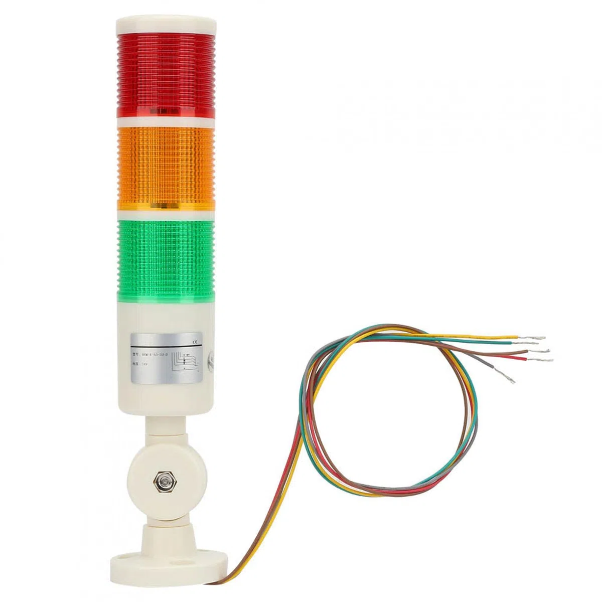 Luz de señal industrial, Luces de torre de señal de 3 capas Luces de advertencia industriales LED de 24 V CC Lámpara indicadora de advertencia de seguridad de emergencia Torre de señales