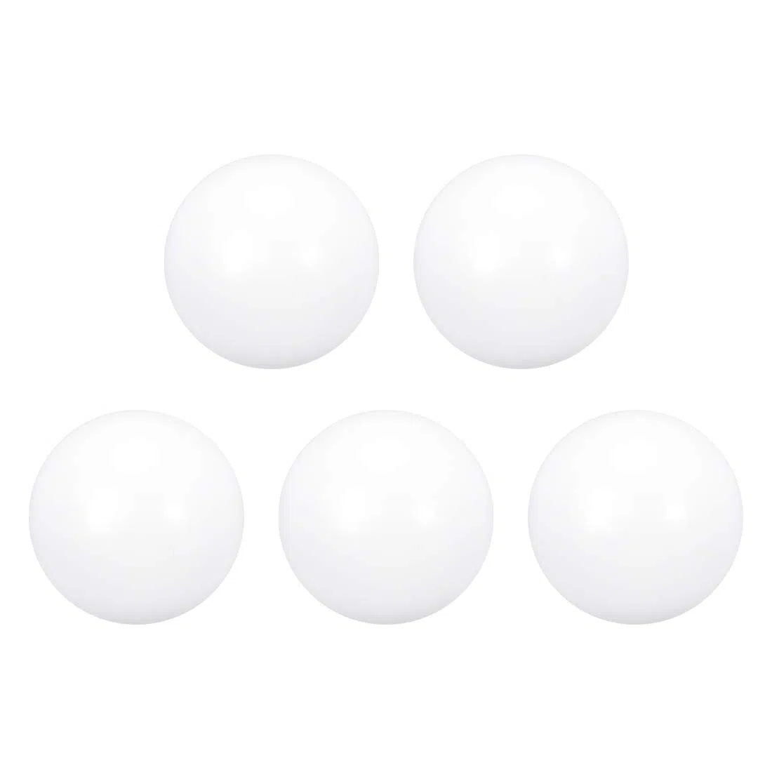sourcing map Bola de PTFE, 25 mm de diámetro, Acabado de tierra, Bomba neumática de diafragma blanco, 5uds