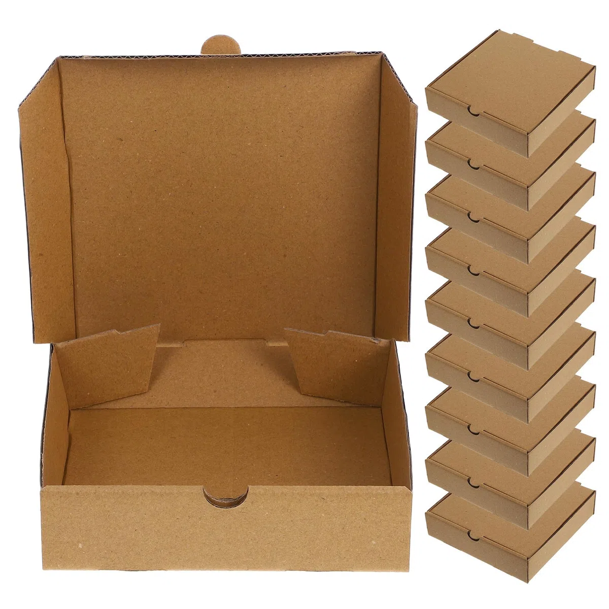 de Pizza Resistentes y Elegantes y Proteger Alimentos 10 Cajas de Papel Kraft Marrón para Llevar en Pizzerías y Restaurantes