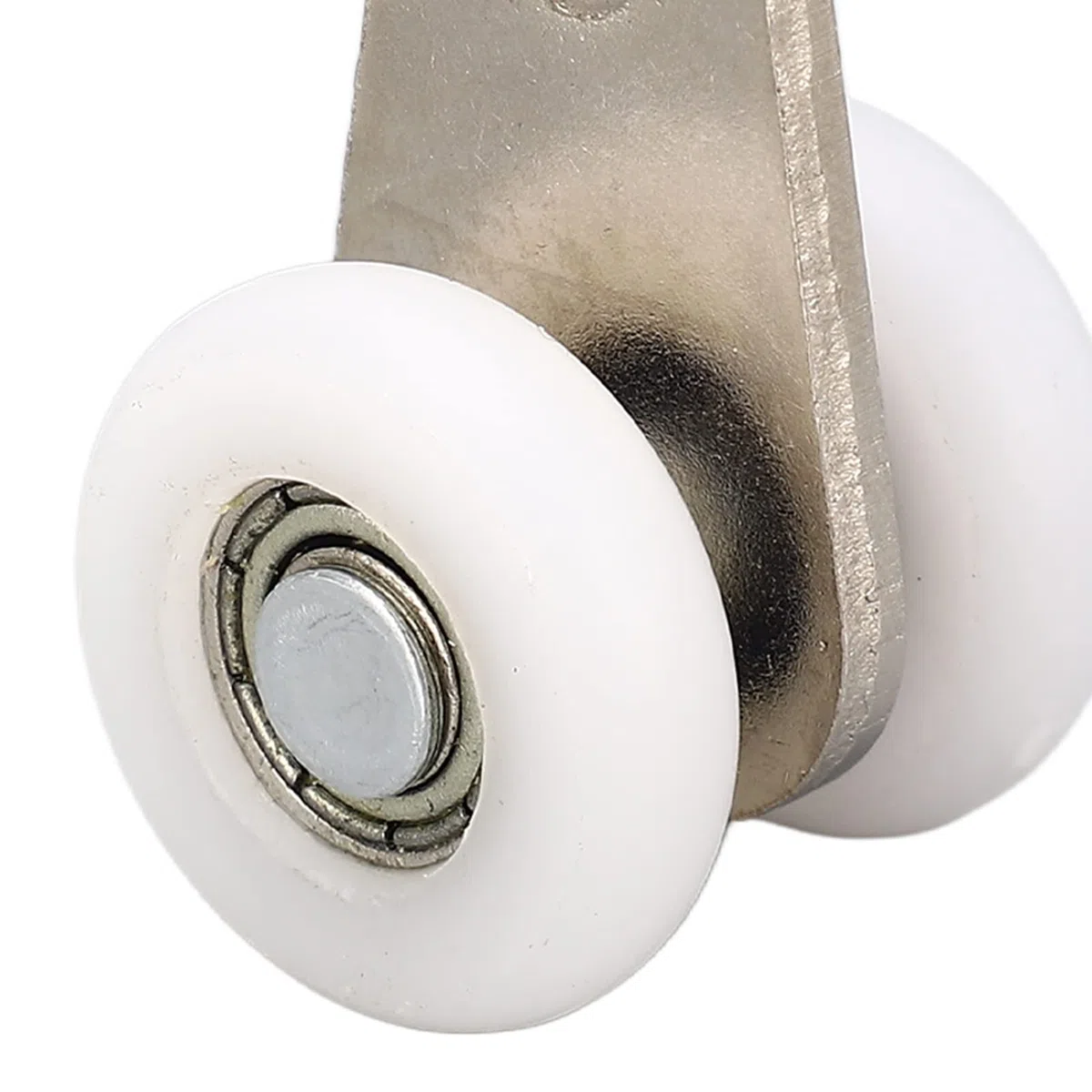 10 Piezas Conjunto de Carro de Rodamiento, Ø 23 mm Polea de Polea Colgante de Nailon 49 mm Longitud Polea de Puerta Corredera Rodillo de Riel Deslizante Rueda de Carro de Viga para Gabinete Ventana
