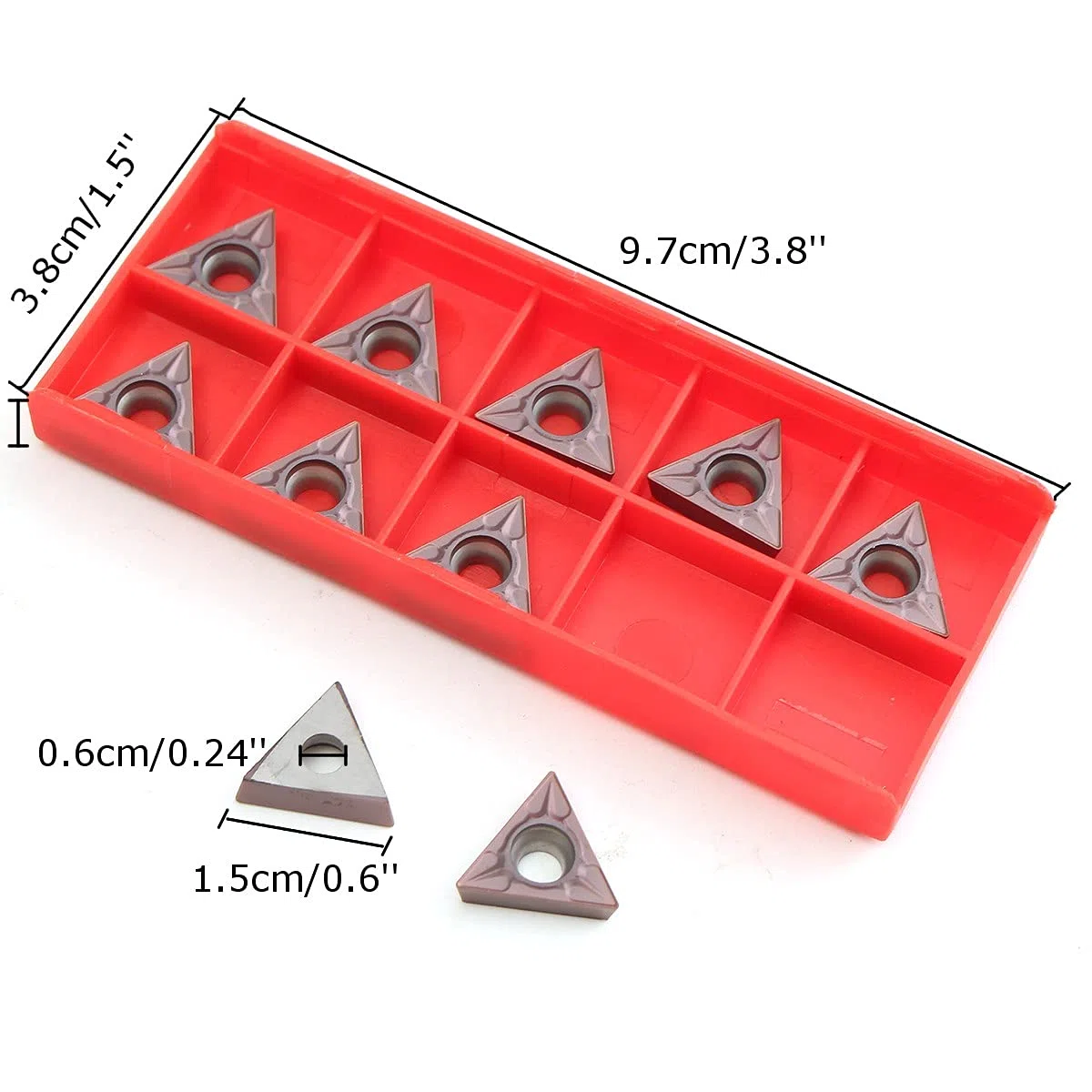 Maizoon Insertos CNC Insertos de torneado de carburo Juego de herramientas de torneado de torno CNC 10 piezas TCMT16T304 VP15TF TCMT32.51 CNC Cortador Torno Herramientas DZ14