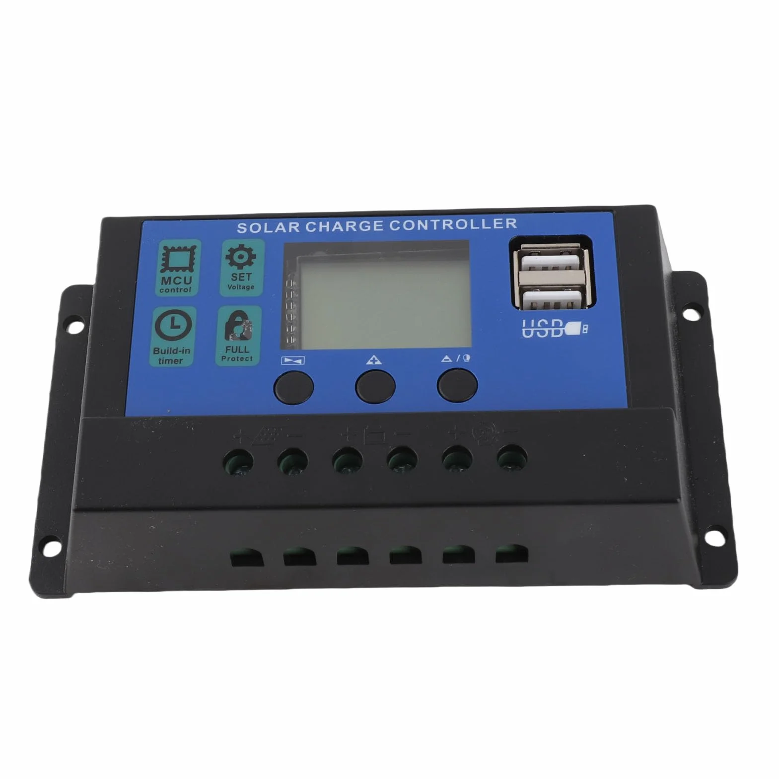 60A/50A/40A/30A/20A/10A 12V 24V Controlador de carga solar automático Controlador PWM(50A)regulador placa solar 12v