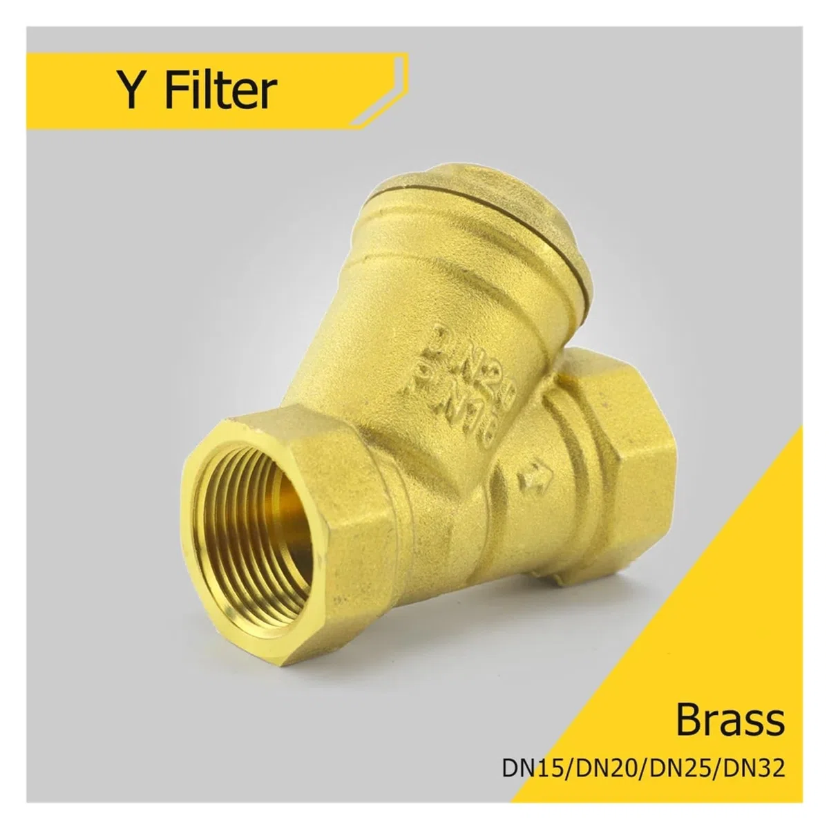 Filtro de latón tipo Y, válvula filtro, rosca hembra BSP, DN15/DN20/DN25/DN32, for agua, 1/2", 3/4", 1" y 1-1/4"(1-1/4")