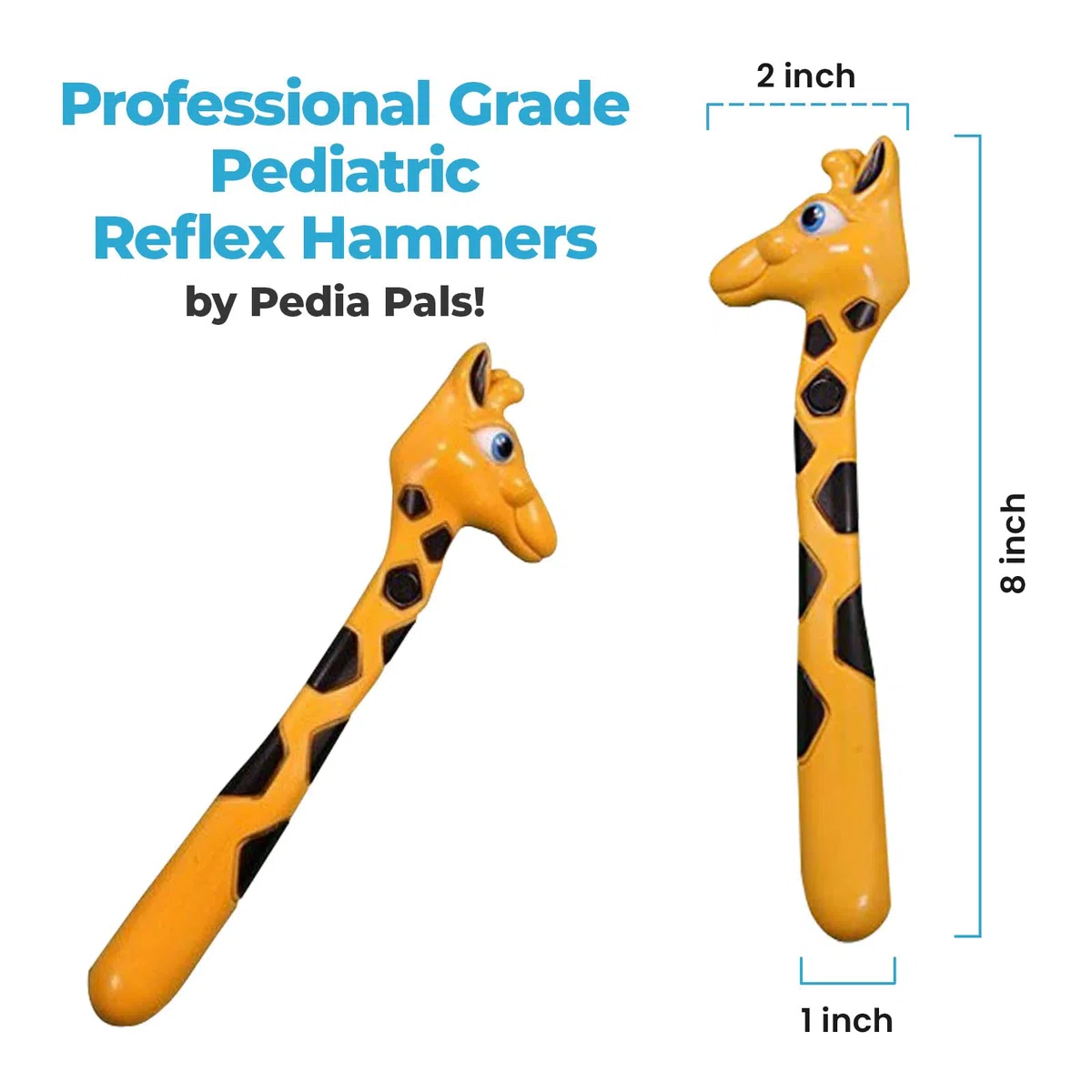 Pedia Pals Martillo reflejo de jirafa para niños, martillo de percusión pediátrico con diseño fácil de usar, no tóxico y sin látex, herramienta cómoda y relajante para médicos y enfermeras en clínicas