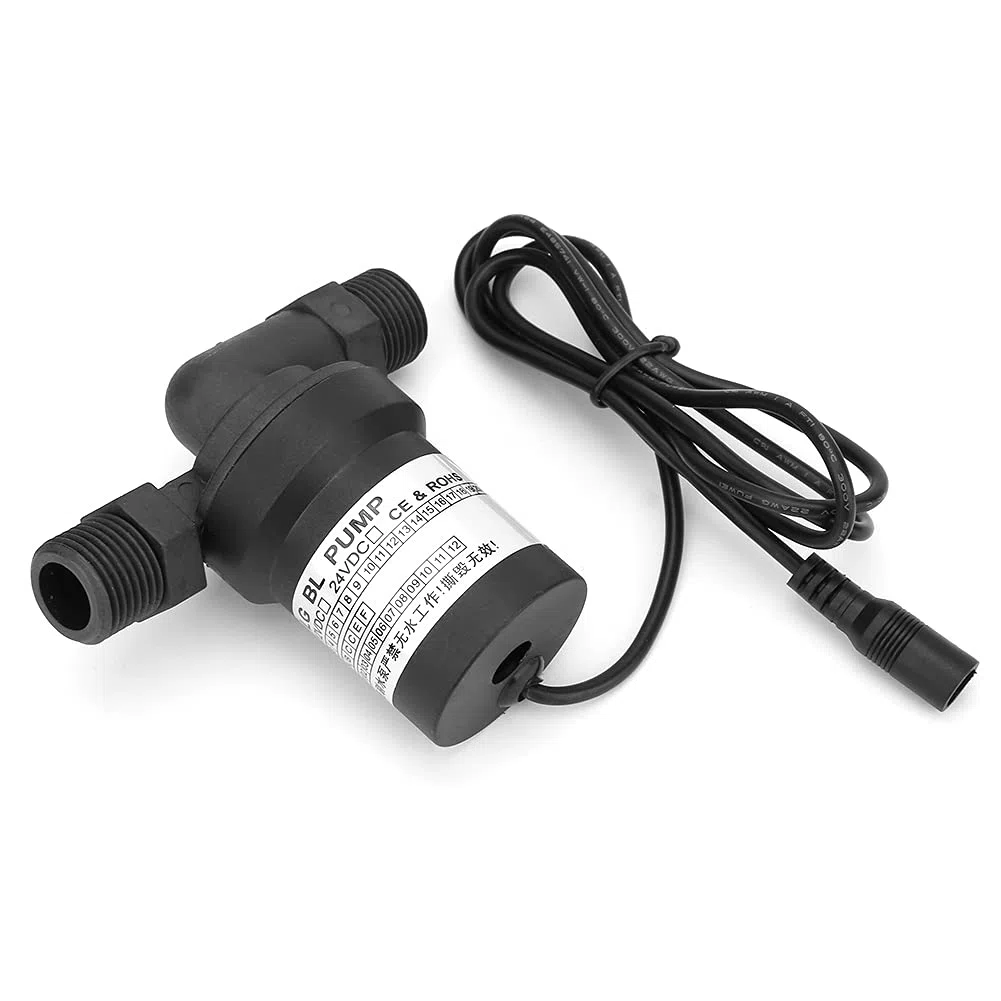 lyrlody Bomba de Agua Solar de Alta Temperatura, DC 12V 10W, Calentador de Agua sin Escobillas, Bomba de Circulación Caliente Sumergible, Bajo Ruido, 1/2 Hilo