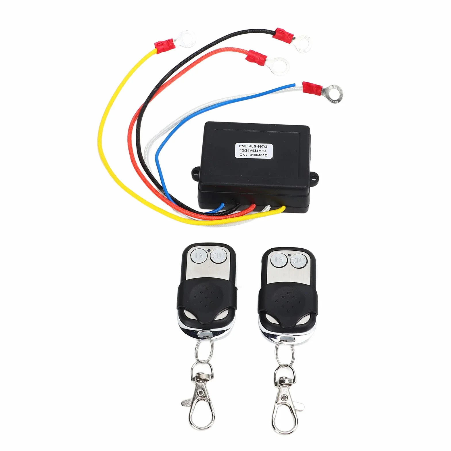 Kit de Control Remoto de Cabrestante Inalámbrico, 12V 24V Kit de Receptor de Interruptor de Control Remoto de Cabrestante Inalámbrico Universal para Camión ATV SUV