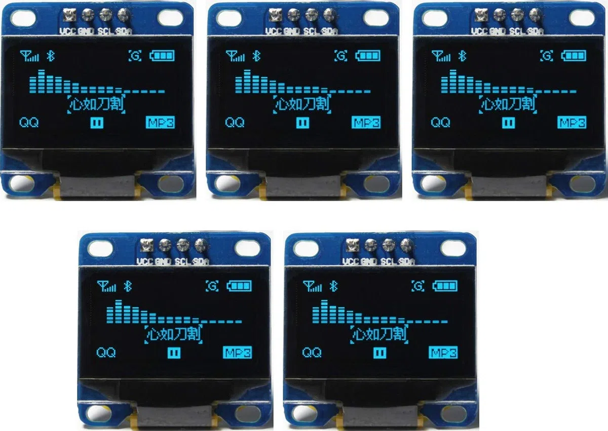 5pcs 128x64 Blue OLED Display