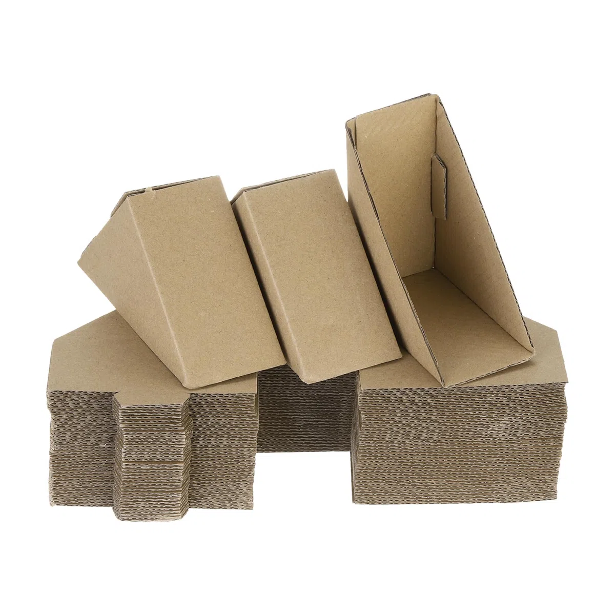 QUARKZMAN Protector de Esquinas de Cartón Ajustable, Protector de Bordes de Cartón 10x10x4cm para Arte, Embalaje, Suministros de Paquete de 60 Marrón