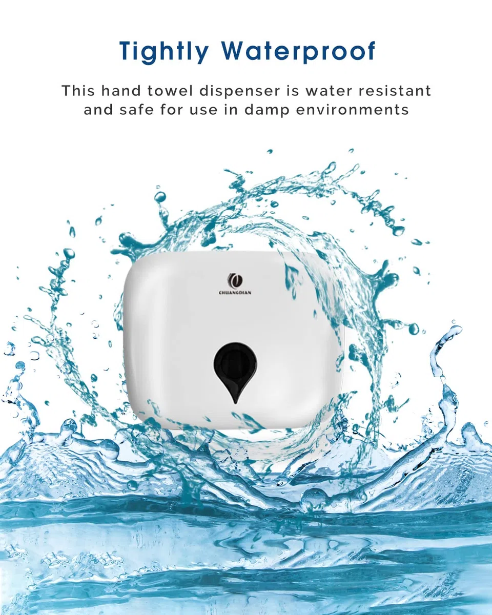 Dispensador de Toallas de Papel para Montaje en Pared para el baño de la Cocina del hogar, dispensador de Toallas de Mano Comercial para Toallas de Papel multiplegadas/triples/N plegadas (Blanco)