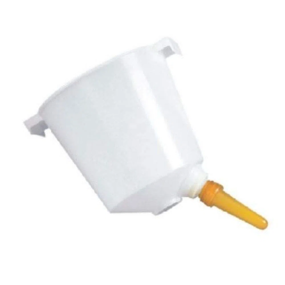 Cubo Tetón para Terneros 7 litros, 1 Salida, con Válvula, Tetina, Soporte para Colgar