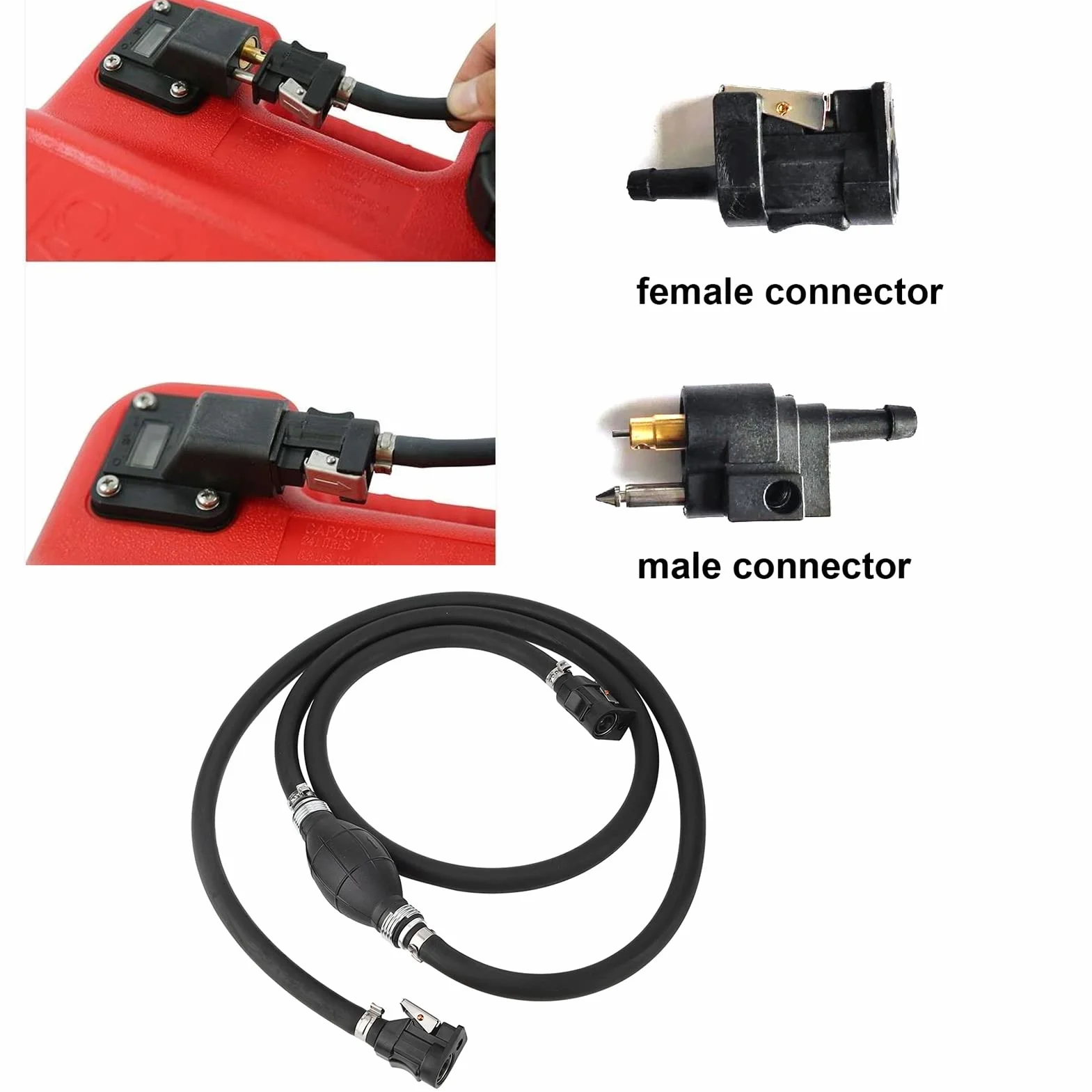 Manguera Combustible 3/8 Pulgadas 93cm Resistente Alcohol Mayor Flujo Compatible Mezclas