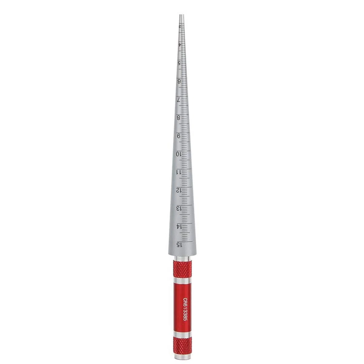 Medidor de apertura, regla cónica, orificio preciso, material de acero inoxidable para piezas de paredes delgadas, diámetros interiores tubos de plástico (3-15 mm)