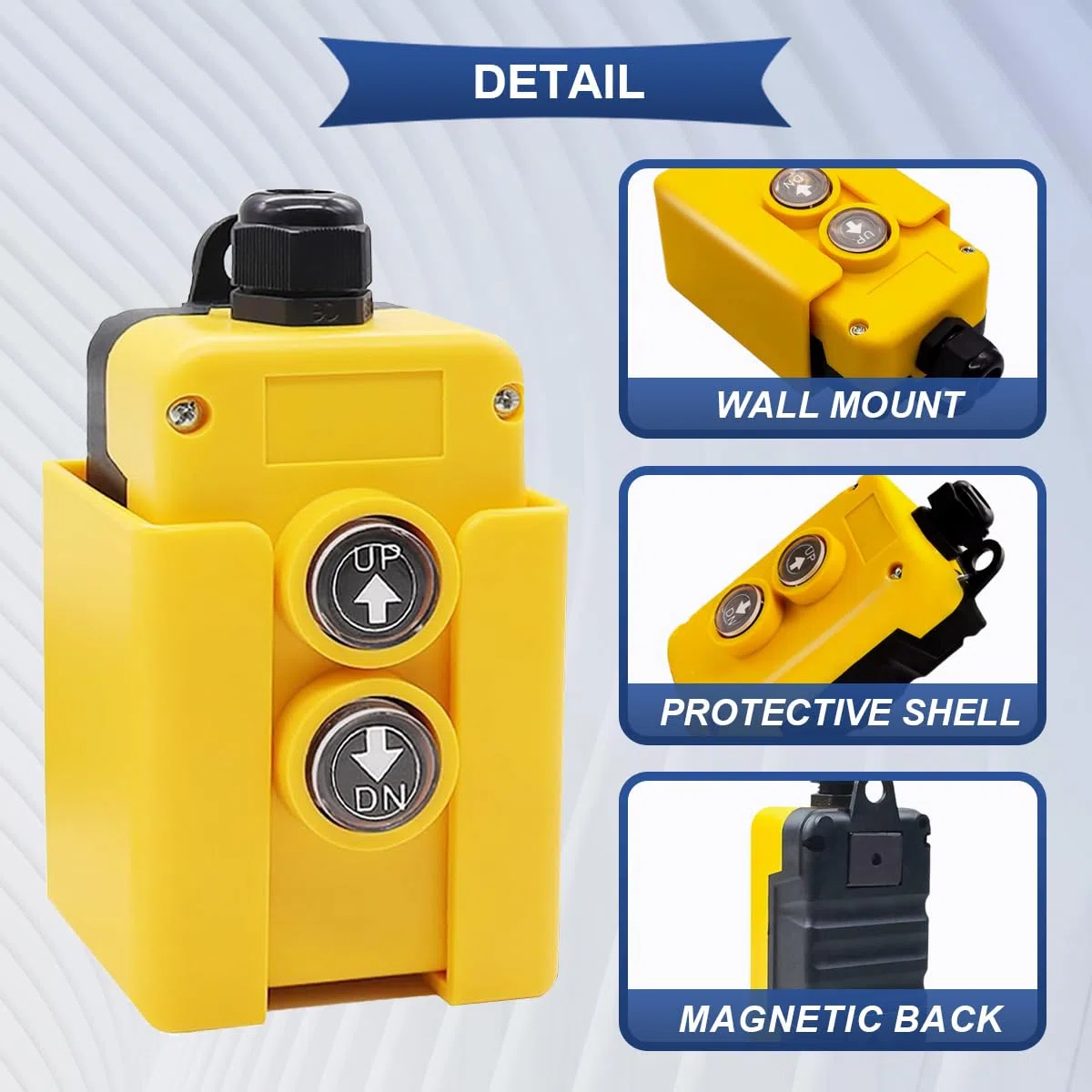 Interruptor de control remoto para remolque basculante de 12 V CC, impermeable, momentáneo, para subir y bajar remolques basculantes, carretillas elevadoras eléctricas y plataformas