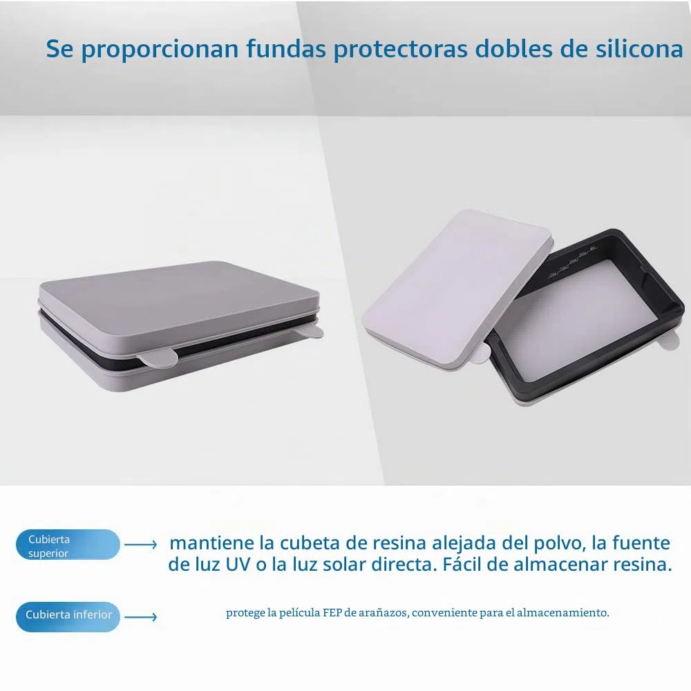 Sovol Tanques de Resina de Metal de Aluminio anodizado con FEP preinstalado y 2 Tapas, depósito de Resina para Mars/Mars Pro/Mars 2 Pro/Photon/Photon S/Photon Mono 4K