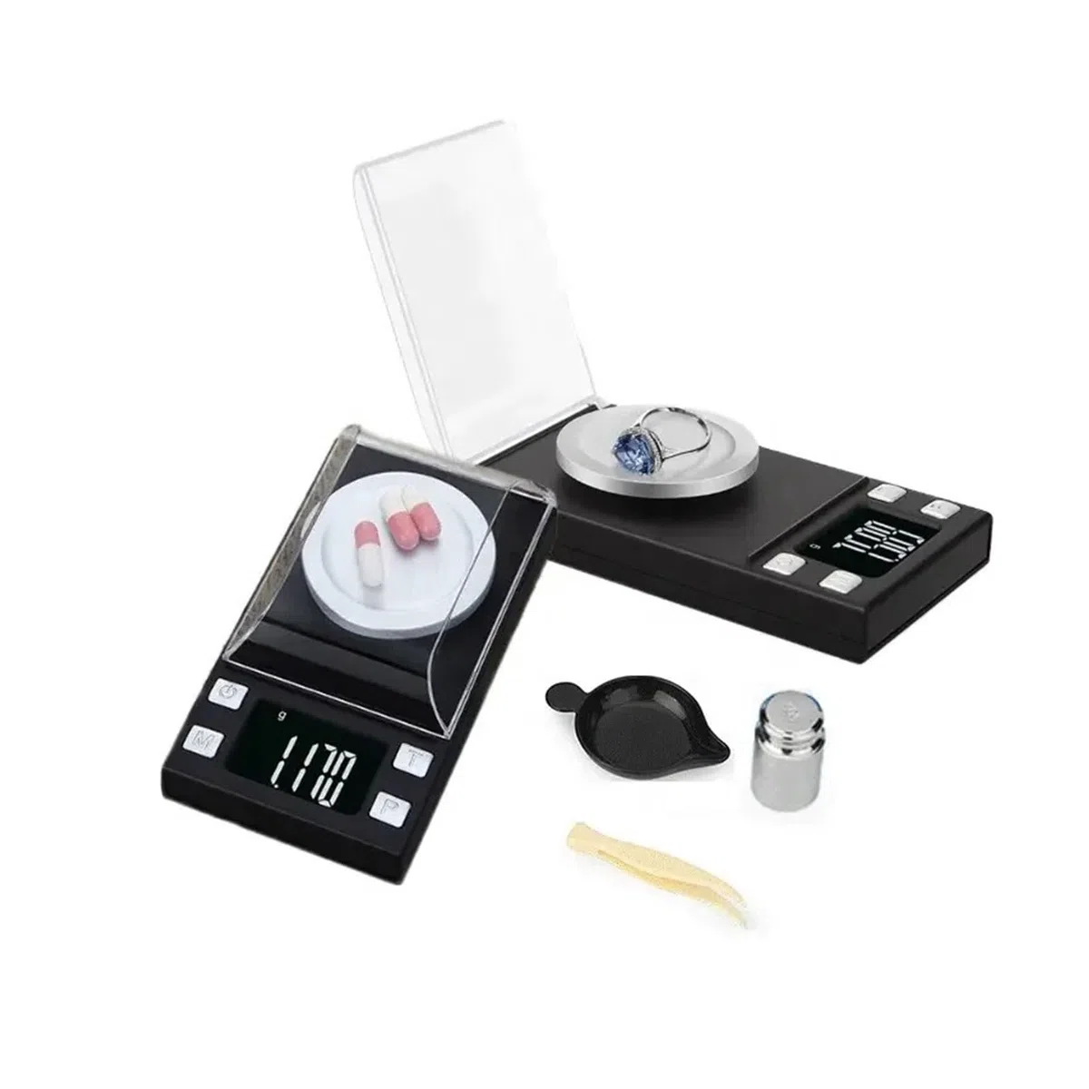 Balanzas de Portátiles, Balanzas de joyería 0.001g 10g 20g 50g 100g Mini balanza Digital electrónica de Bolsillo de precisión for balanzas de Gramos de joyería de Oro(10g 0.001g)