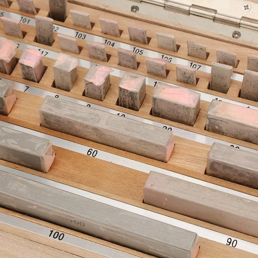 Bloque patrón de acero, alta precisión Buena fuerza de pulido Juego de bloques Auge Bloque de medición de calibre de propósito para aplicaciones de metrología dimensional para