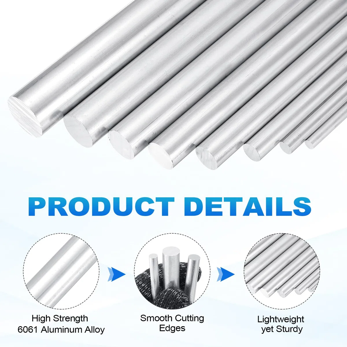 QUARKZMAN Barra De Aluminio 6061 1 3/16"(30mm) Diámetro 10"(254mm) Largo Barra Maciza Para Torno Varilla Redonda De Metal Para Artesanías Industriales Modelismo Color Plateado