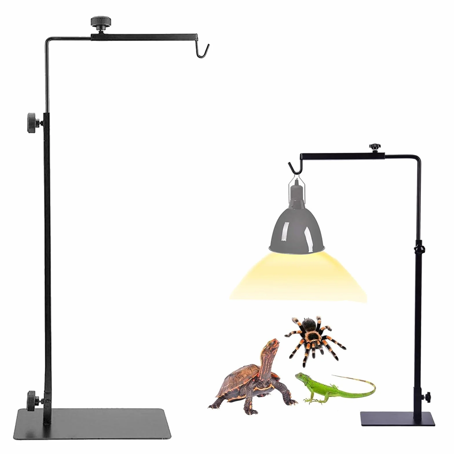 Soporte De Lámpara Reptil, Soporte De Lámpara De Calor Ajustable, Altura Ajustable 50-94 cm Ancho 25-45cm, Soporte De Lámpara De Luz De Aterrizaje, para Reptiles, Tortugas, Ciempiés, Araña