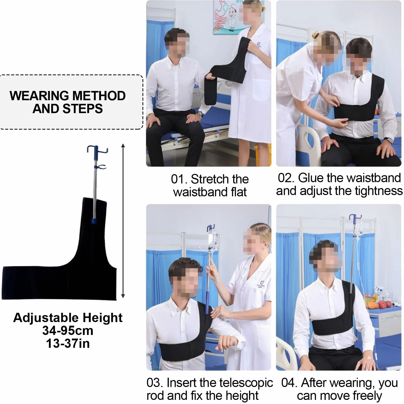 Soporte Portatil Portasueros, Medical IV Pole Soporte, Porta Sueros Ajustables, Soporte para Tubo de Alimentación, para Atención Médica Domiciliaria en Clínicas y Viajes