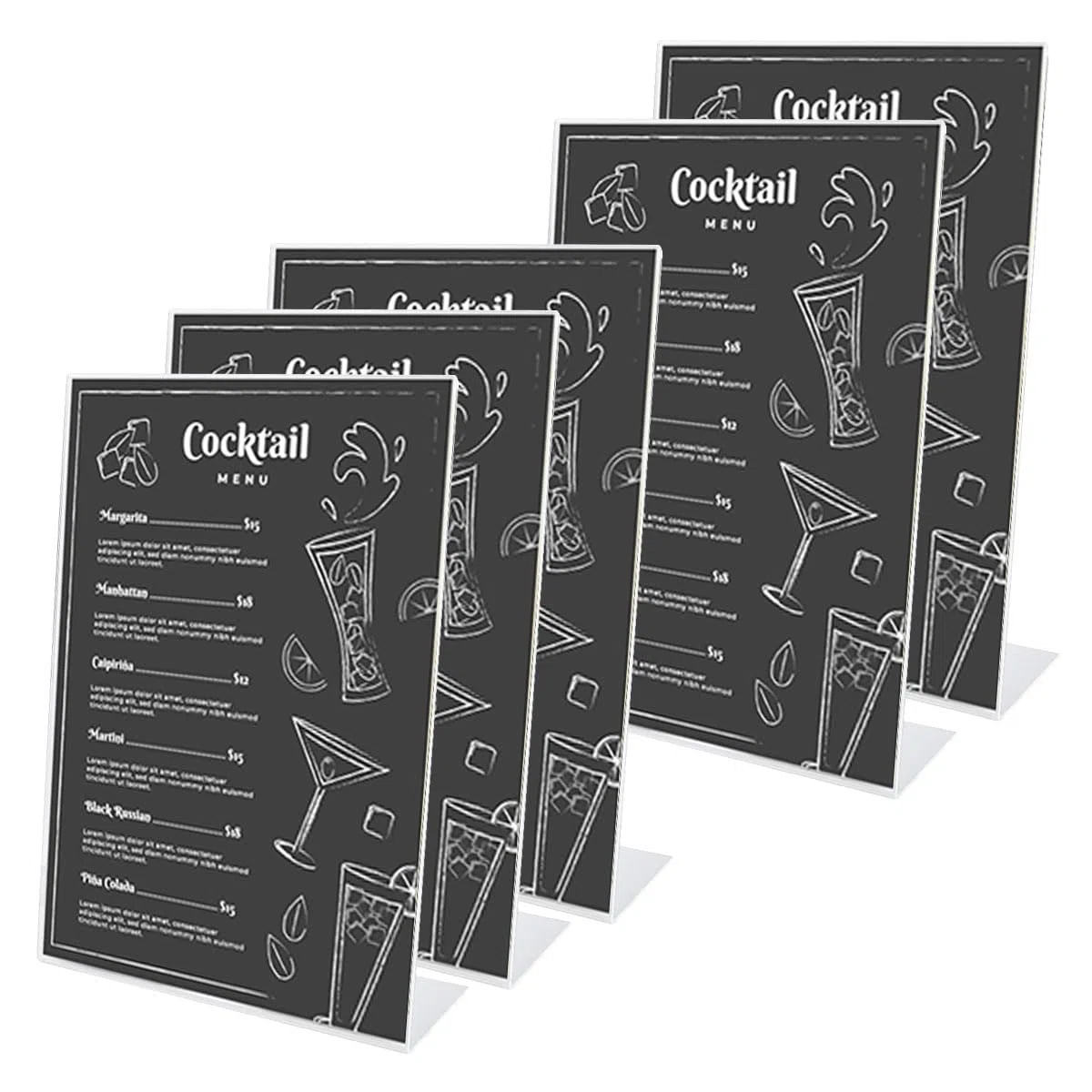5pcs Transparente Expositor Metacrilato A4, Soporte de Acrílico para Menú Póster, Expositor de Sobremesa Acrílico A4 Soporte Metacrilato A4 Porta Cartelespara Expositores / Menús