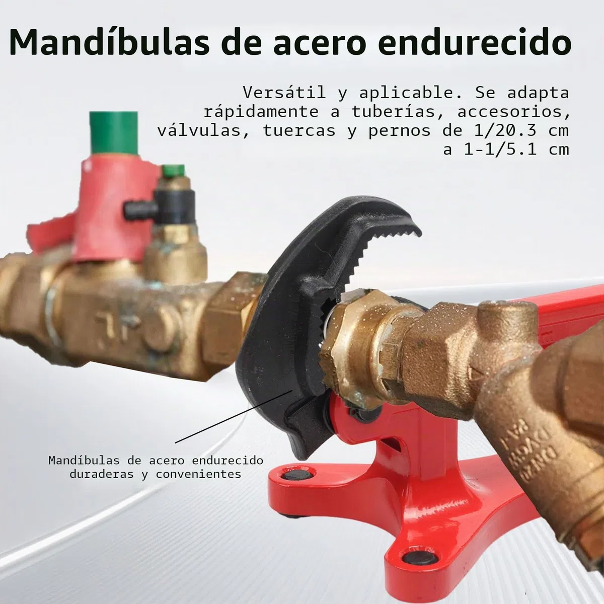 Vicio Tubería Portátil, Abrazadera de Tubería Portátil Multifuncional, Visor de Apretación, Autotensión, Abrazaderas de Tubo Manual Fijo para Tuberías, Accesorios, Válvulas