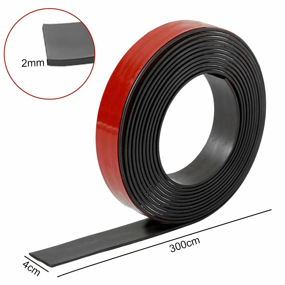 Tiras de goma autoadhesivas – Alfombrilla de goma de neopreno, perfil de goma maciza, para juntas, protección de suelos, protección contra vibraciones, cubierta, amortiguador, bricolaje (40 mm (ancho)