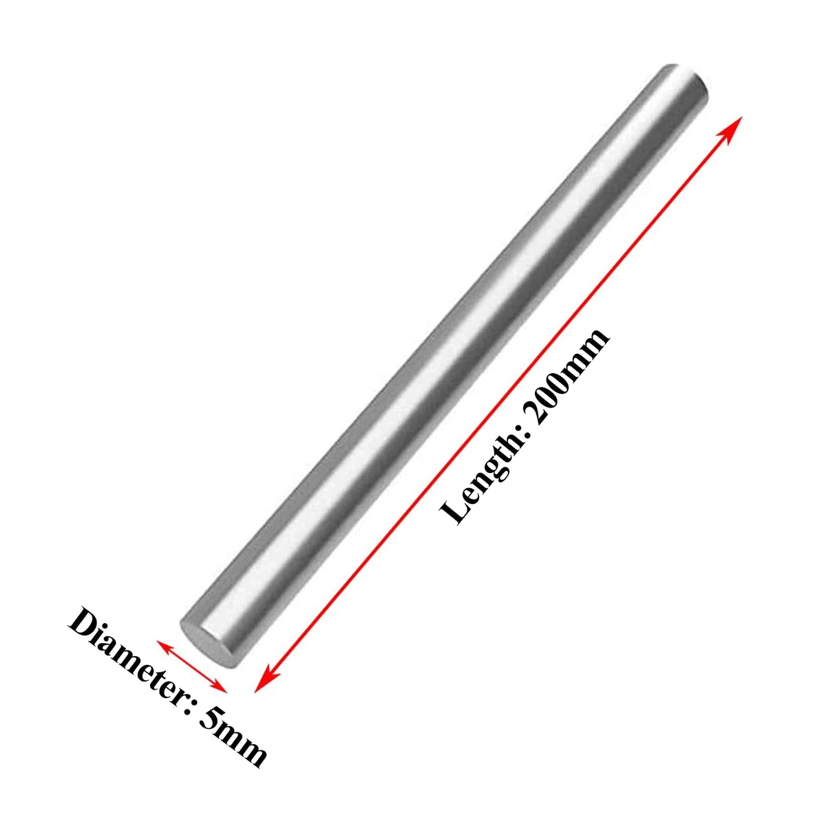 Diameter 5mm, Barra De Níquel Puro De 200 Mm De Longitud, Varilla De Metal De Níquel De 3 A 6 Mm De Diámetro Adecuada para Experimentos Científicos, Solución De Galvanoplastia De Níquel