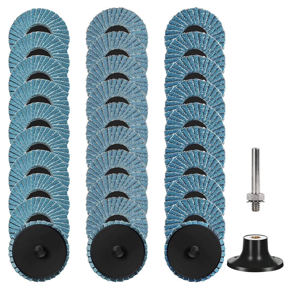 31pcs Disco de Láminas, 2 '' Disco Abrasivo de Láminas para Amoladora para Acero Inoxidable, Metal/Acero y Madera Grano 40 60 80