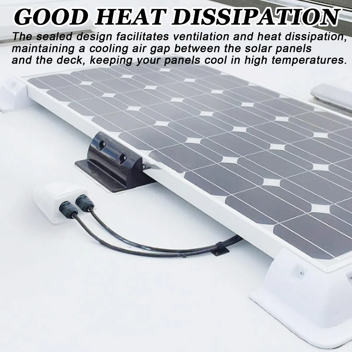 7 soportes de panel solar para autocaravana, soporte de montaje para panel solar, soportes laterales, ABS para paneles solares, soporte de esquina para paneles solares, juego de soportes de esquina