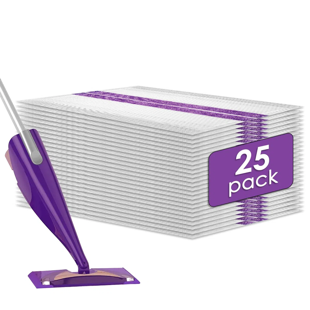 (25 piezas) WetJet Recambios de almohadillas desechables para trapeador Swiffer WetJet, Almohadilla de repuesto para trapeador multisuperficie para almohadillas para trapeador Swiffer Wet Jet